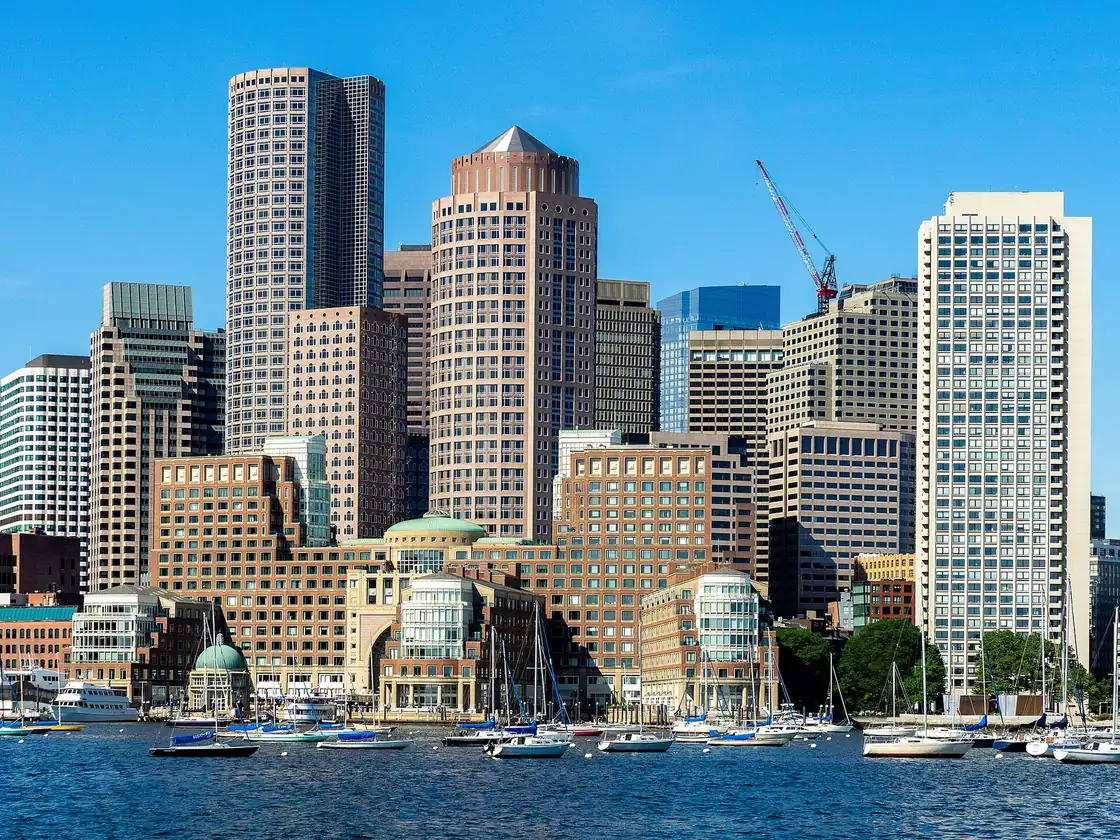 Boston skyline in a 2019 photograph.